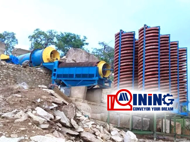 Spiral chute screw concentrate machine