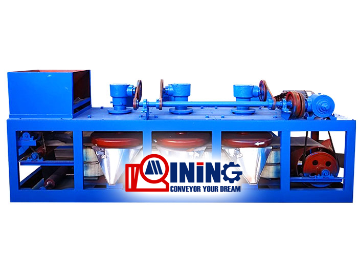 Three disc magnetic separator