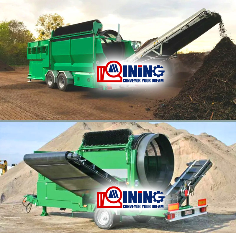 Compost screening machine