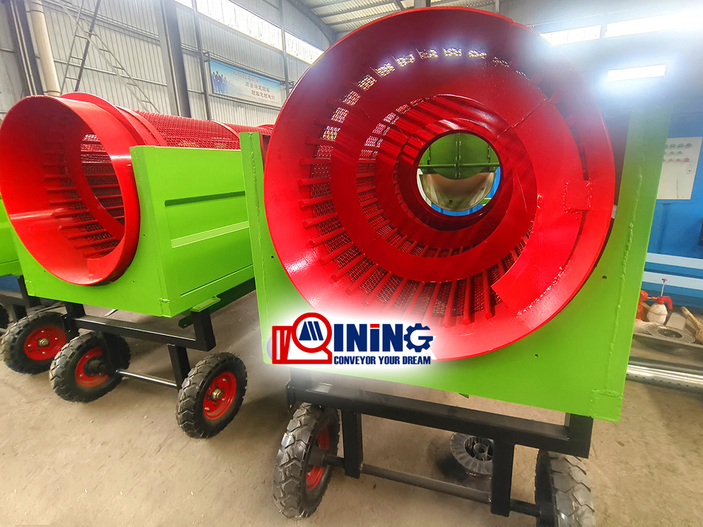 Firewood tumbler for sale China wood chips trommel screener