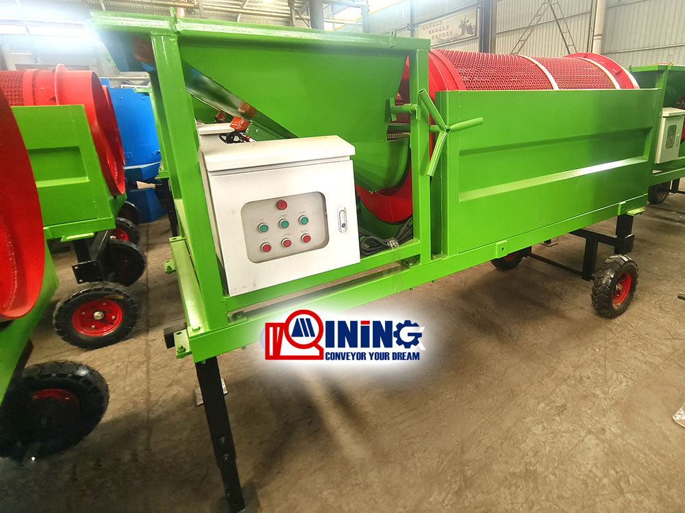 Firewood tumbler for sale China wood chips trommel screener