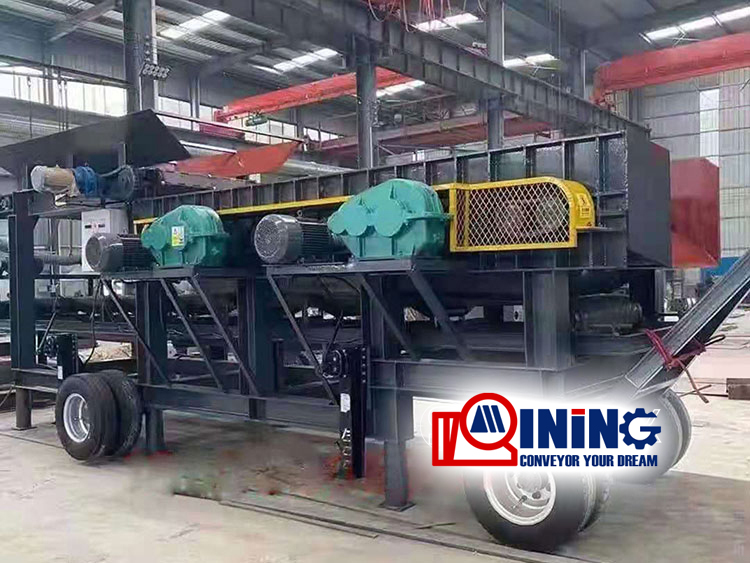 portable mobile Soil stone separator roller screen machine China