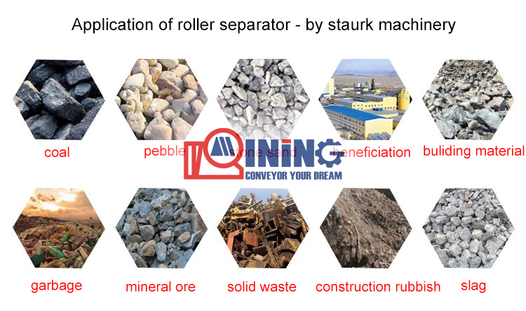 Application of Soil stone separator roller screen China