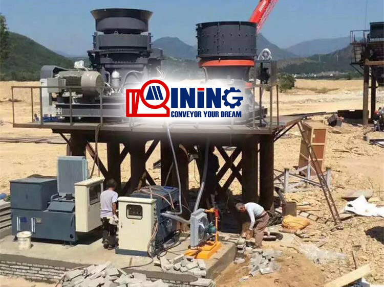 working site of Single cylinder and multi cylinder hydraulic cone crusher