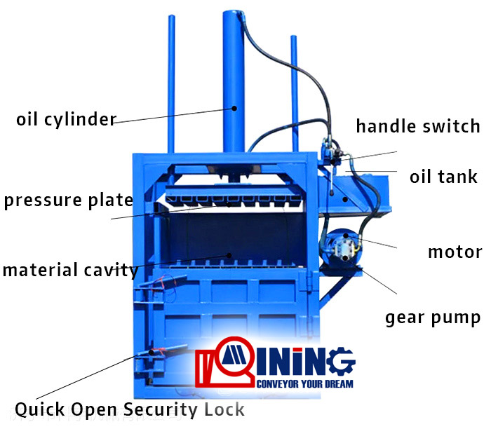 Vertical paper baler Structure baling machine Structure