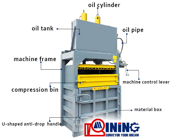 plastic vertical baling machine baler briquette structure