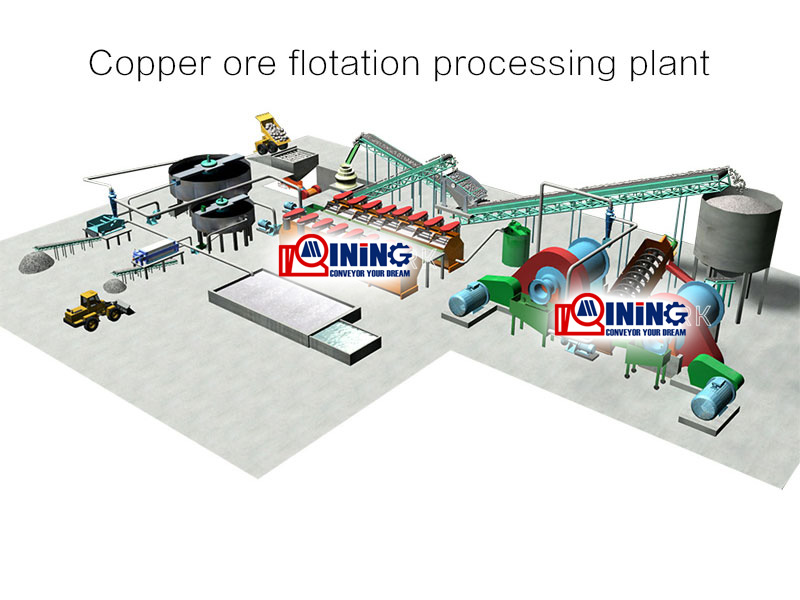 Copper ore processing plant flotatio