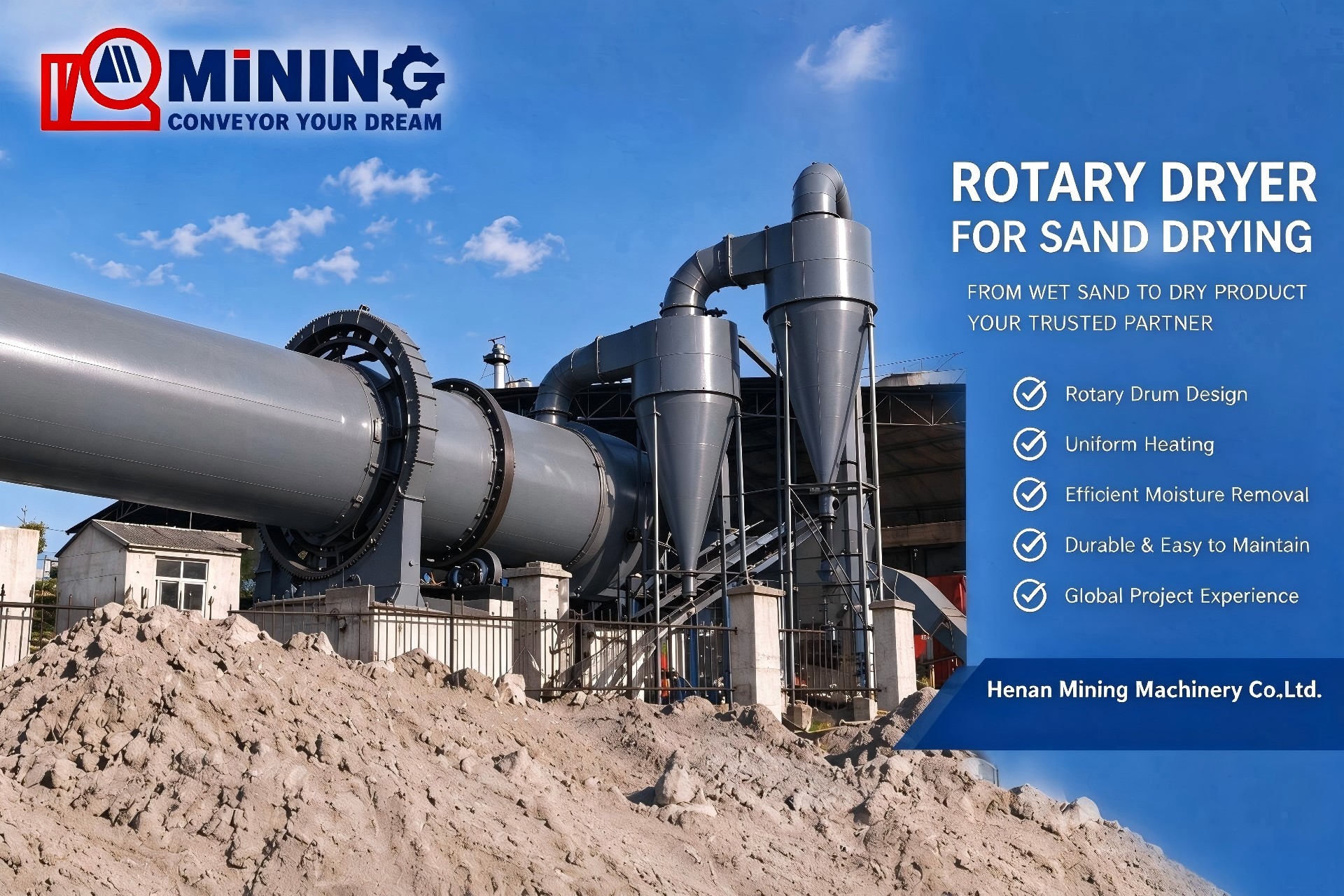 How to Choose the Right Rotary Dryer for Silica Sand Processing